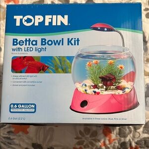 Top Fin Betta Bowl Kit with LED Light